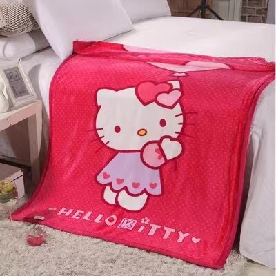 بطانية أريكة Hello Kitty Sanrio ، غطاء نوم ، ناعم ، خفيف الوزن ، فانيل للقيلولة المريحة ، الراحة في بيئات التيار المتردد ، Kawaii ، 39x55in