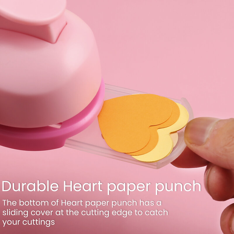 1 Inch Heart Punch, Heart Shaped Hole Punch for Valentine’s Day Project, Weddings, Scrapbooking, Card Making, Junk Journaling an
