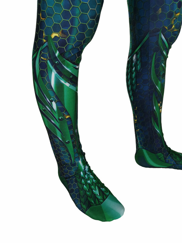 Halloween Aquaman Kostum Cosplay Superhero Arthur Kari Orin Zentai Bodysuit Jumpsuit Dewasa Anak-anak
