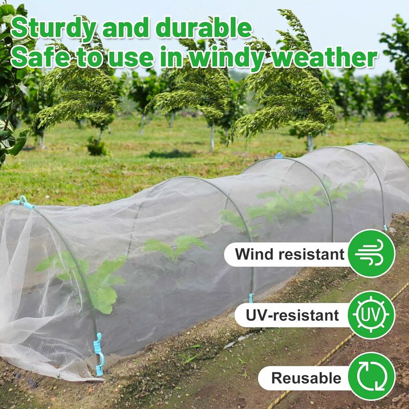 Garden Insect Protection Net, Proteção de Vegetais e Flores, Rede De Cobertura De Frutas, Rede De Proteção De Estufa, Anti-Bird