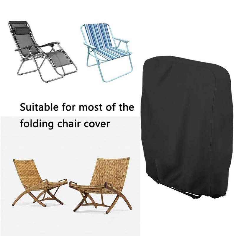Cadeira dobrável capa de poeira jardim ao ar livre cadeiras de armazenamento pátio protetor de móveis à prova ddustágua capa de cadeira