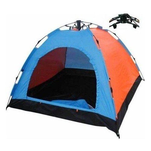 Tenda da campeggio completa Otomatik 4 posti installazione 200x200x140 cm