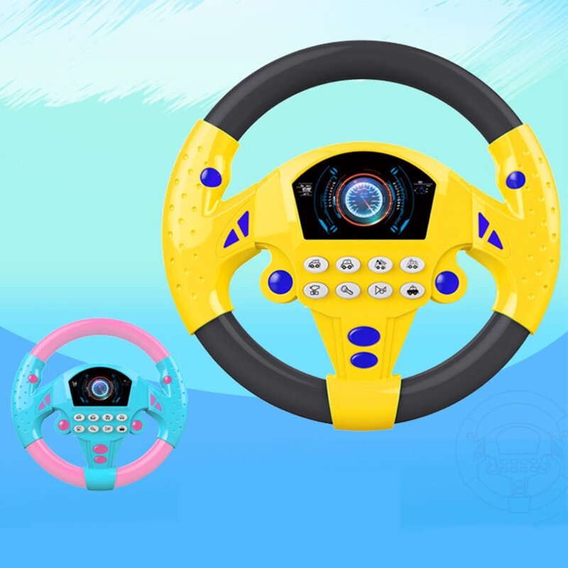 Small Steering Wheel Toy Gift Geared to Steer Interactive Driving Wheel – Portable Pretend for Play Toy Steering DropShipping