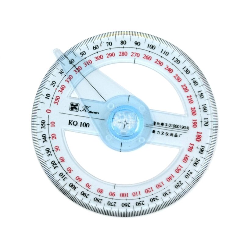 Kunststoff-Kreis-Winkelmesser-Lineal, 360-Grad-Winkelmaß, Winkelmesser für Schüler