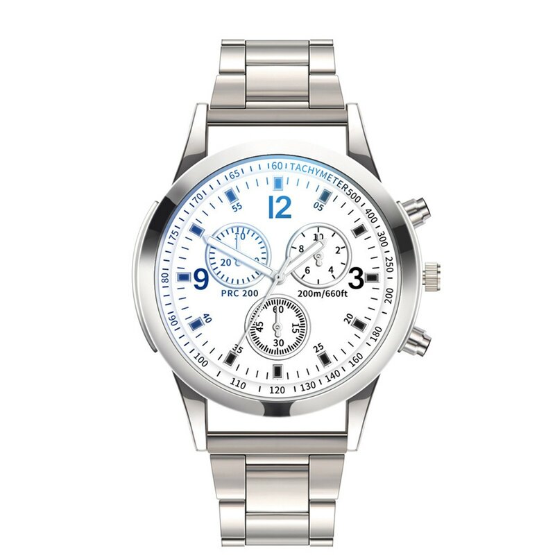 Heren Horloge Mode Roestvrijstalen Band Horloges Drie Ogen Zes Naald Zakelijke Casual Kleding Bijpassende Quartz Horloge Voor Mannen