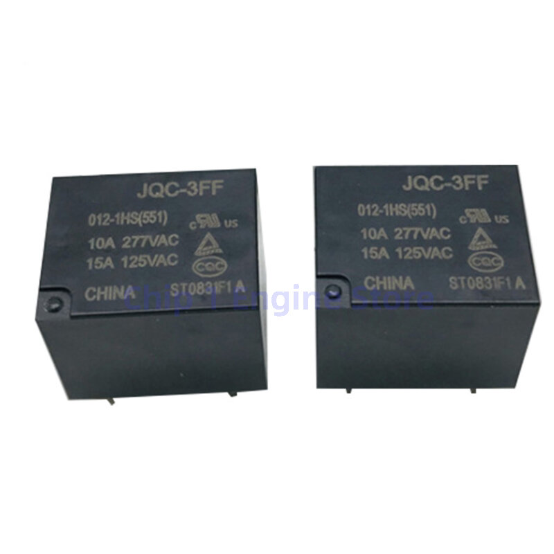 5 buah HF-JQC-3FF-012-1HS(551) JQC-3FF-024-1HS(551) JQC-3FF-005-1HS(551) biasanya terbuka 4pin relay