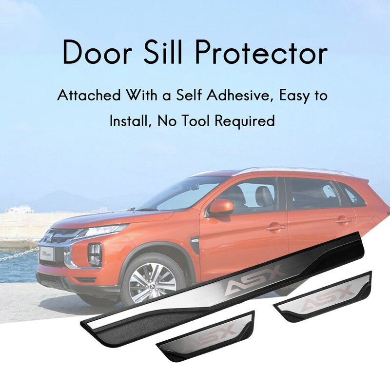 Protetor do peitoril da porta para Mitsubishi ASX, acessórios automotivos, placa do scuff, 2010, 2019