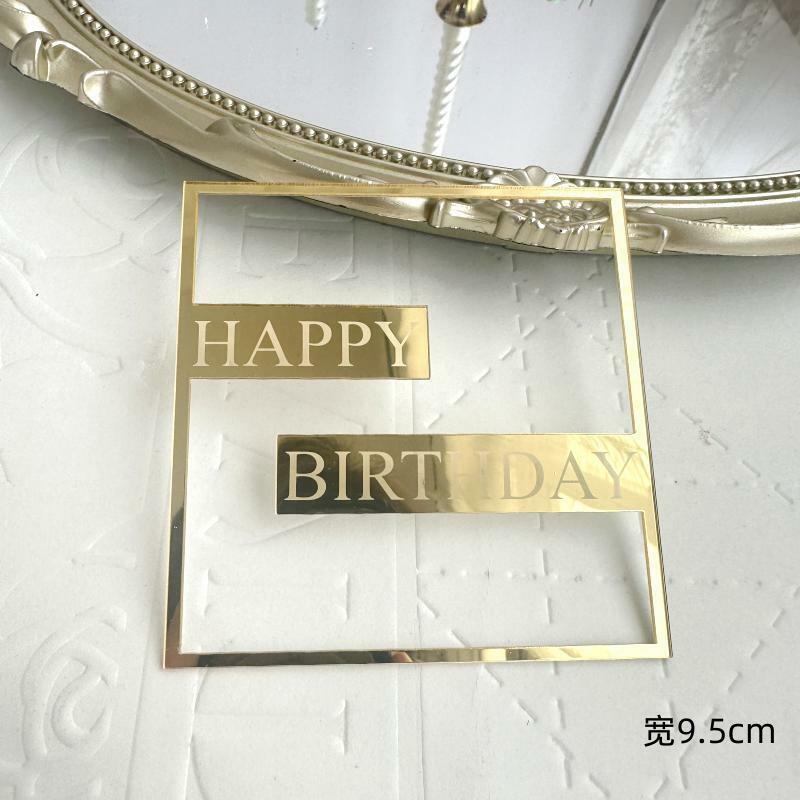 Top quality redondo aniversário bolo toppers, rosa cor de ouro, para festa de aniversário das crianças, decoração do presente do bebê