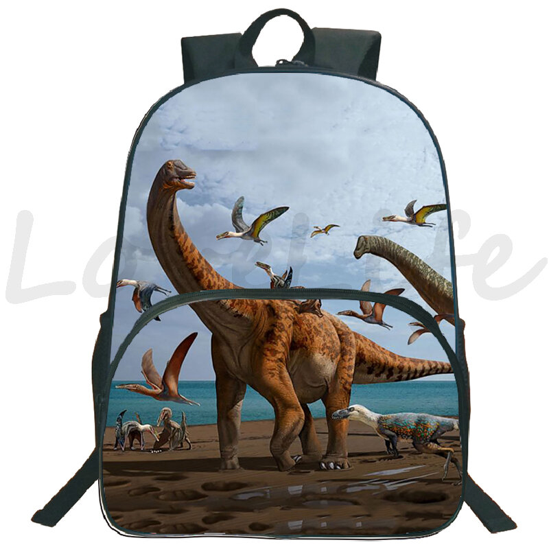 Mochila de dinossauro animal para meninos e meninas, mochila escolar, bolsa de ombro infantil, mochila infantil, mochila, 16"