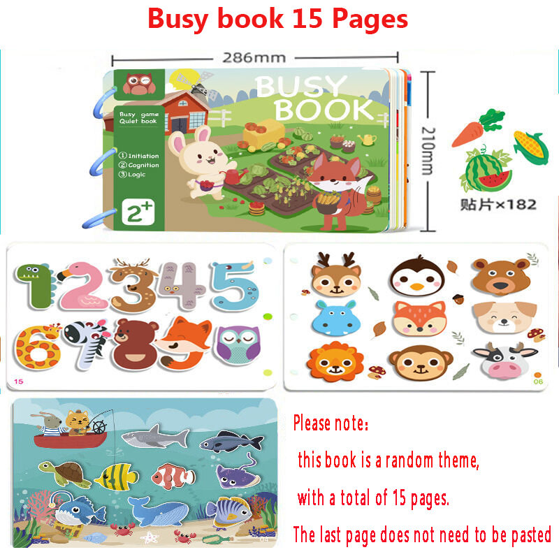 Montessori Baby Busy book my first Quiet Book Paste Early Learning Education Toy giocattolo per bambini gioco di abbinamento per bambini 2 3 anni