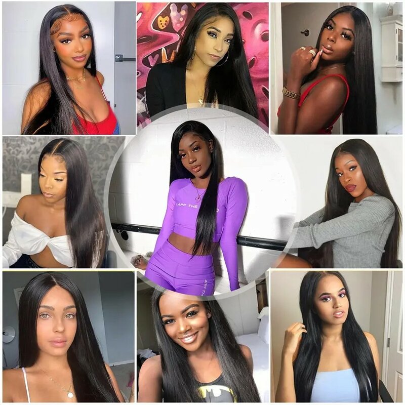 5x5 Straight HD Lace Closure Wigs Human Hair Pre Plucked 180% Density Transparent Lace Front Wigs Human Hair 5x5 Closure Wig