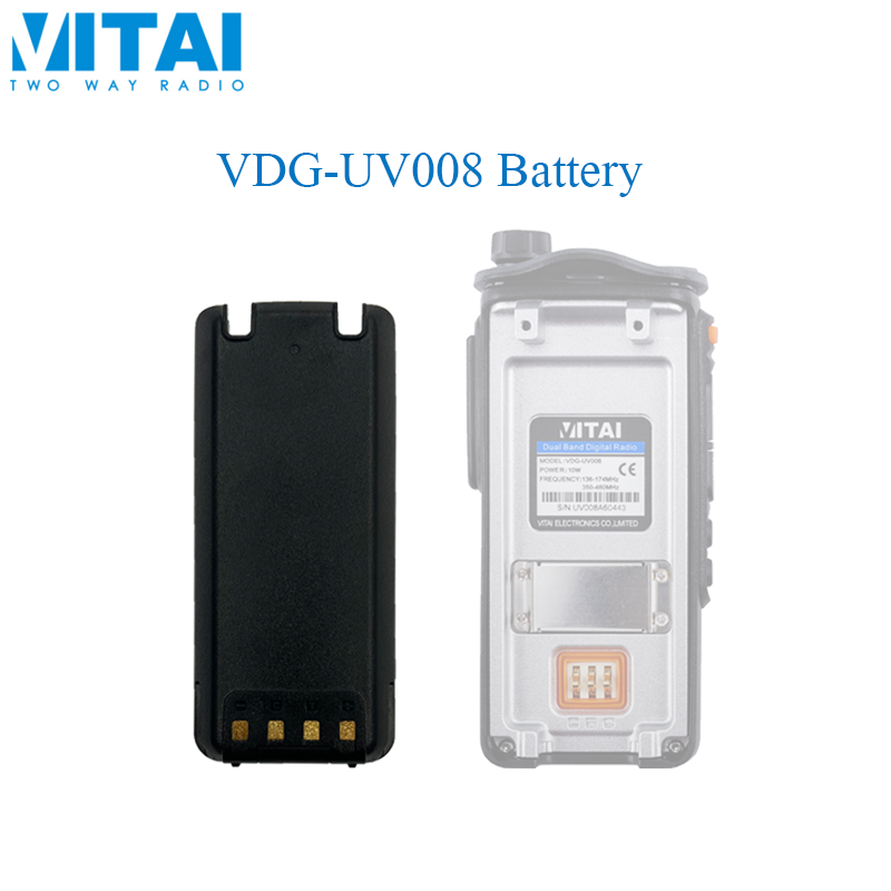 Vitai UDG-UV008 Batterie Walkie Talkie 2500mAh Batterie Funkgerät