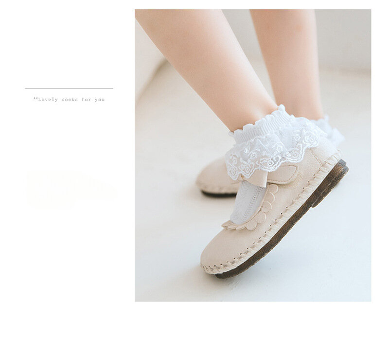 Spring and autumn princess  Lace socks socks Baby sweet cotton Summer thin invisible children's socks