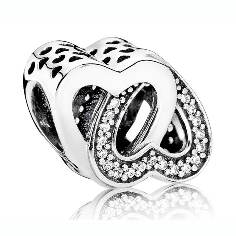 Fashion Openwork Romantic Heraldic Mother Open You Heart Fan of Love Charm 925 Sterling Silver Beads Fit Bracelet DIY Jewelry