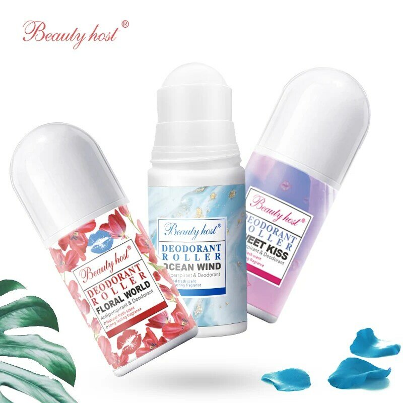 3 pezzi/lottp cura della pelle naturale oceano dolce fiore odore deodorante e antitraspirante Roller cosmetici per le donne e gli uomini