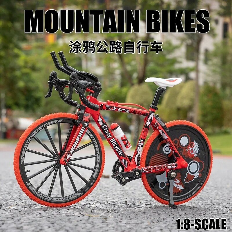 Mini modelo de bicicleta de aleación, modelos de bicicleta de montaña todoterreno, adornos de alta simulación, juguetes de colección, regalos, 1:8