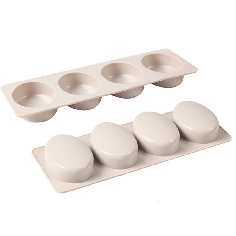 4 Cavity 3 Shapes Soap Silicone Mold for Making Soaps 3D Diy Handmade Mould