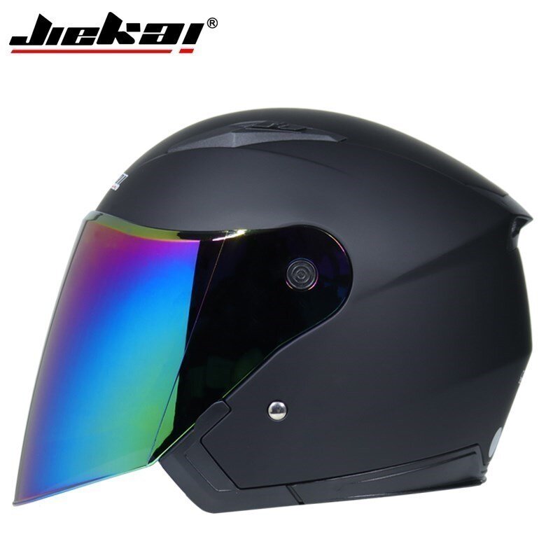 오토바이 헬멧 남녀 공용 사계절, 파라 모토 사이클 안전모, 더블 렌즈 레이싱 하프 헬멧