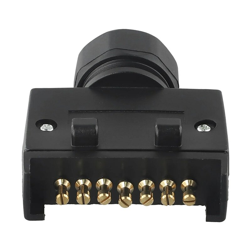 7 Pin Flat Plug Male Connector Australian Standard Flat Male Trailer Plug Provides Connections For Indicators, Side Lights, Brak