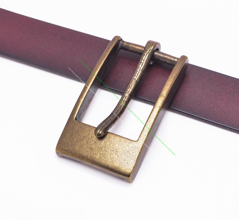 Long Solid Brass Belt Buckle 38mm Belt Buckle For Men Single Prong Pin Belt Heel Bar Buckle for Leather Craft Jeans Webbing