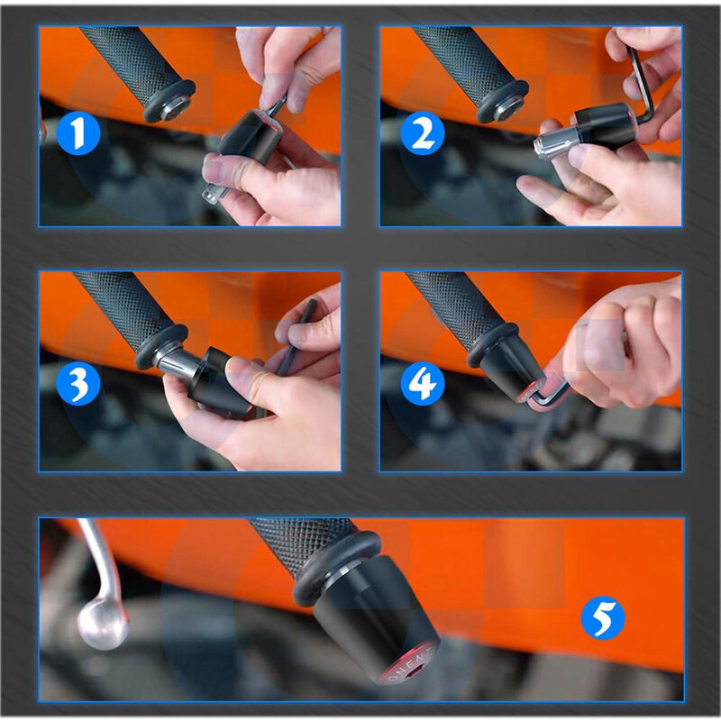 Manopole per manubrio moto da 22mm tappo terminale per manubrio tappo per cursore antivibrante parte CNC per SUZUKI Bandit1250S GSF1250S 2015 2016