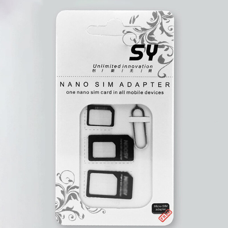 Micro Nano SIM Adapter Bộ Kết Nối Điện Thoại Di Động Khay SIM Với Thẻ Pin, đa Năng Điện Thoại Thông Minh Số SIM Bộ