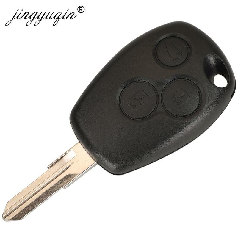 Jingyuqin-chave vac102 controle remoto, 3 botão de controle remoto, para renault duster, logan, fluence, clio, sandeo, mestre, vivaro, megane, 10pcs