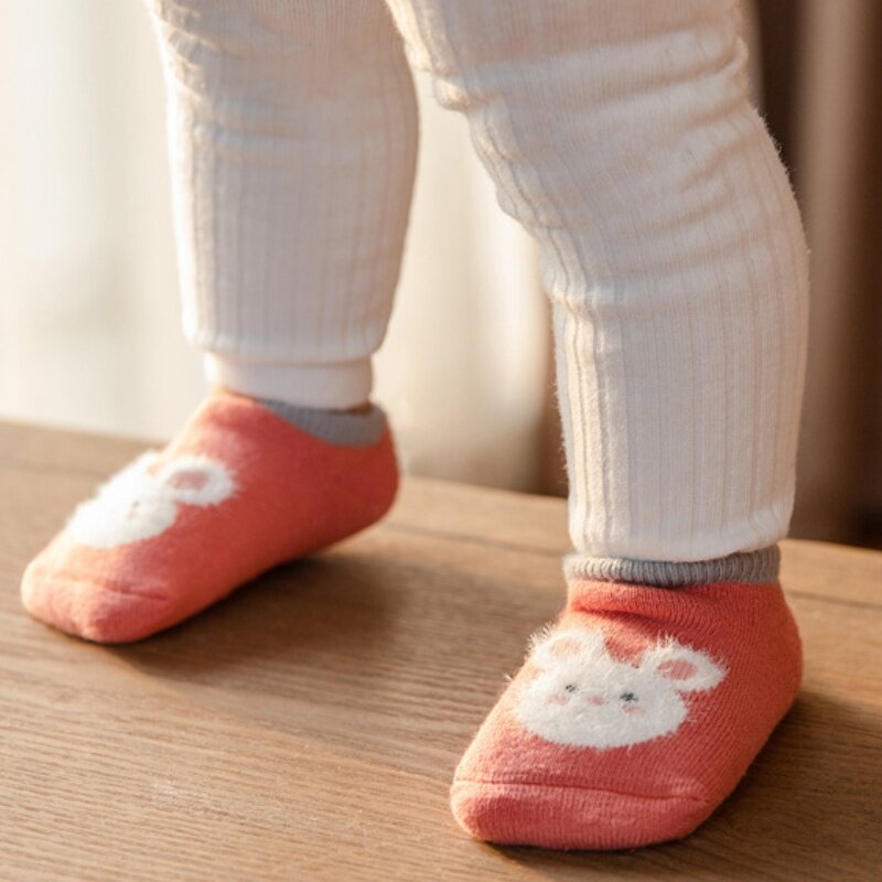2023 Baby Socks Warm Colorful Short Socks Cute Animal Spring  Soft Socks Anti-Slip Socks Home