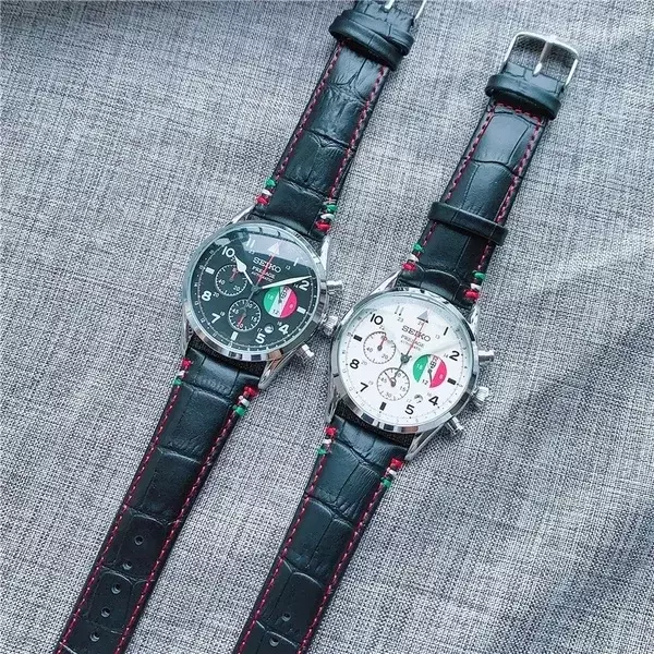 Seiko jam tangan pria Edisi Terbatas Mode multifungsi jam tangan kuarsa tanggal mewah kulit Top kronograf
