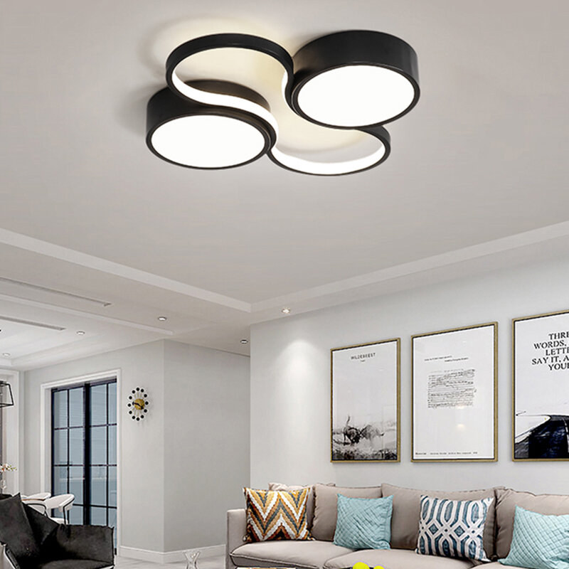 2024 Eye Protection LED Circular Ceiling Light Modern Creative Bedroom Living Room Study Art Lamp Indoor Lighting Decoration