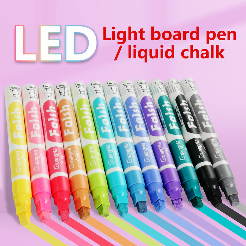 Flüssigkeit Kreide Marker, 8mm 12 farben Premium Fenster Tafel Neon Stifte, malerei und Zeichnung für Kinder Erwachsene Bistro Restaurant,