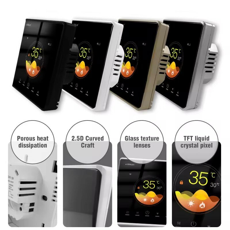 Termostato Wifi inteligente para calefacción de suelo, controlador remoto de temperatura de la habitación de la caldera, Tuya, Google Home