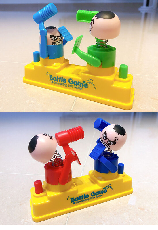 Interaktives Kinderpuppen-Kampfspiel mit zwei Hämmern Spaß Eltern Kind Spielzeug für die frühe Bildung Spielzeit Stress abbau Spielzeug