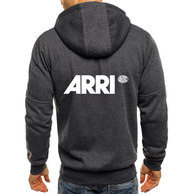 2023 new men's fashion movie broadcast camera Arri hooded sportswear autumn hooded sweatshirt long sleeve zipper slim jacket coa