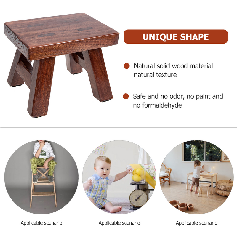 Bangku kayu Mini balita, pijakan kaki praktis rumah tangga furnitur kecil untuk anak melangkah