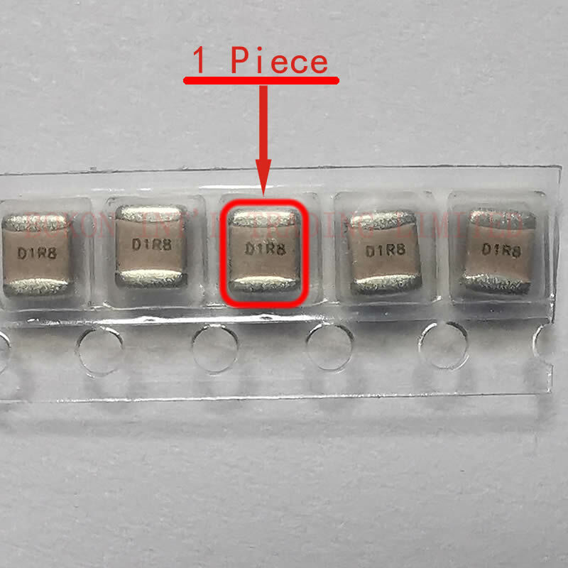 Condensadores de microondas de cerámica, 1,8pf, 500V, tamaño 1111, alto Q, bajo ESL, ruido, a1R8B, D1R8, porcelana, P90, multicapa