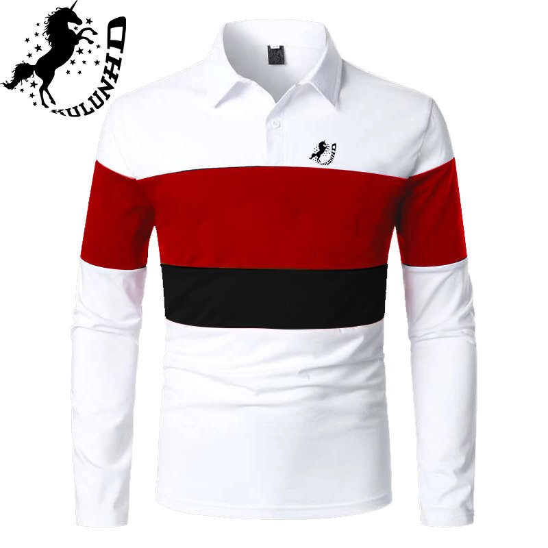 Fashion Men Spring and Autumn Long Sleeve Polo Shirt for Men