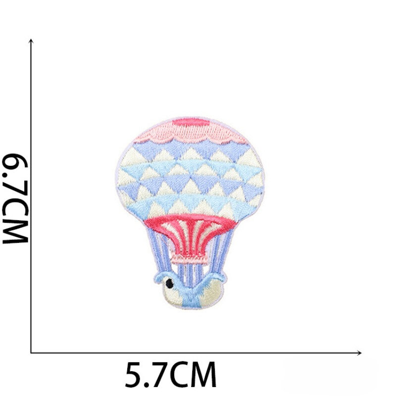 Hot Air Balloon Cartoon Embroider Badge Adhesive Patch DIY Fabric Label for Cloth Jeans Skirt Jacket Sew Heat Sticker Fast Iron