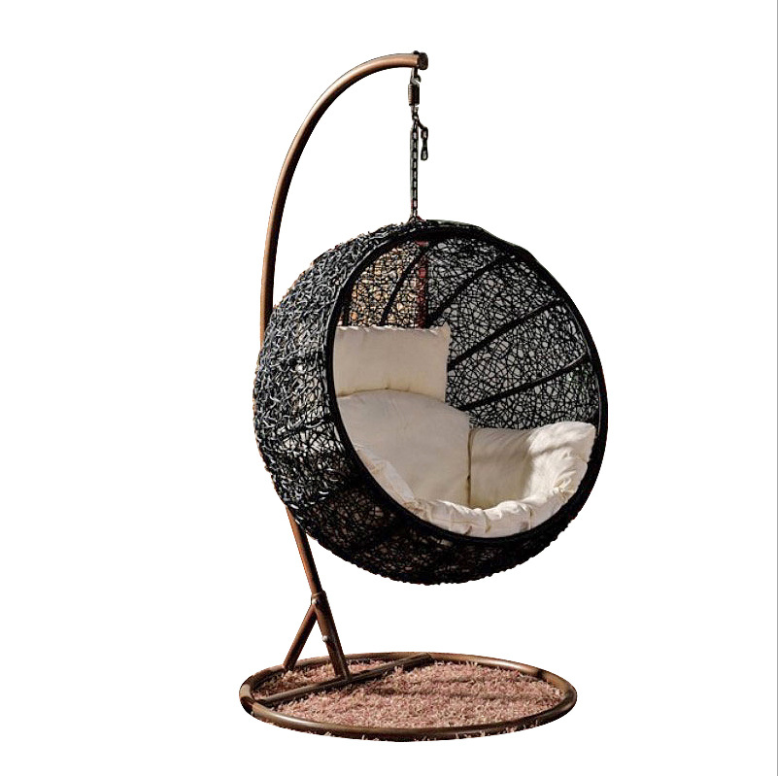 Cuscini di lusso amaca Egg Swing Chair Stand Outdoor Patio Hanging Hammock Rattan Garden