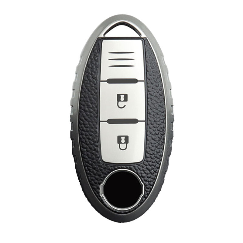 ฝาครอบที่ห้อยกุญแจกุญแจรถป้องกันการกัดกร่อนติดตั้งง่าย TPU 1ชิ้น2ปุ่มสำหรับ Nissan Qashqai Juke J10
