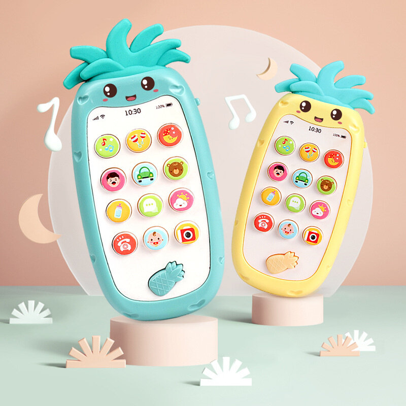 Yu'erbao-어린이용 휴대폰 장난감, 0-1 세 남아용 여아용, 조기 교육, 음악, Bittable, 아날로그 휴대폰