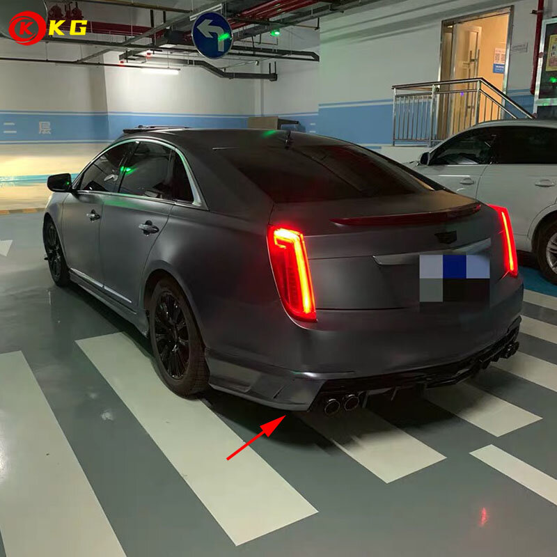 Suitable for Cadillac XTS rear lip modification 13-17xts sports tail lip rear bumper black/carbon patterned rear lip new product