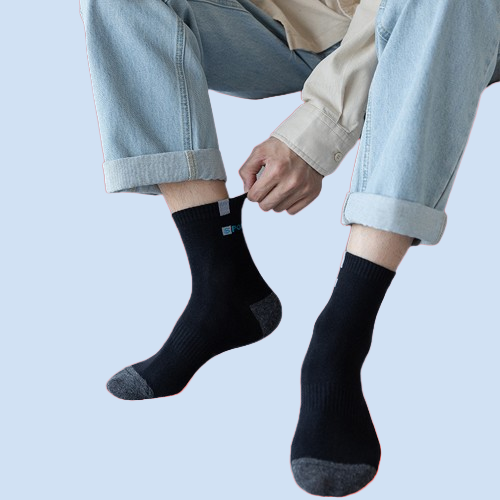10 paia di calzini da uomo in fibra di bambù autunno inverno calzini sportivi in cotone traspirante calzini da lavoro deodoranti traspiranti