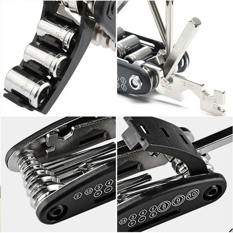 Cycling Mountain Bike Bicycle Portable Socket Multipurpose Wrench Bicycle Multi Tool Screwdriver Motorcycle Bicycle Repair Tools