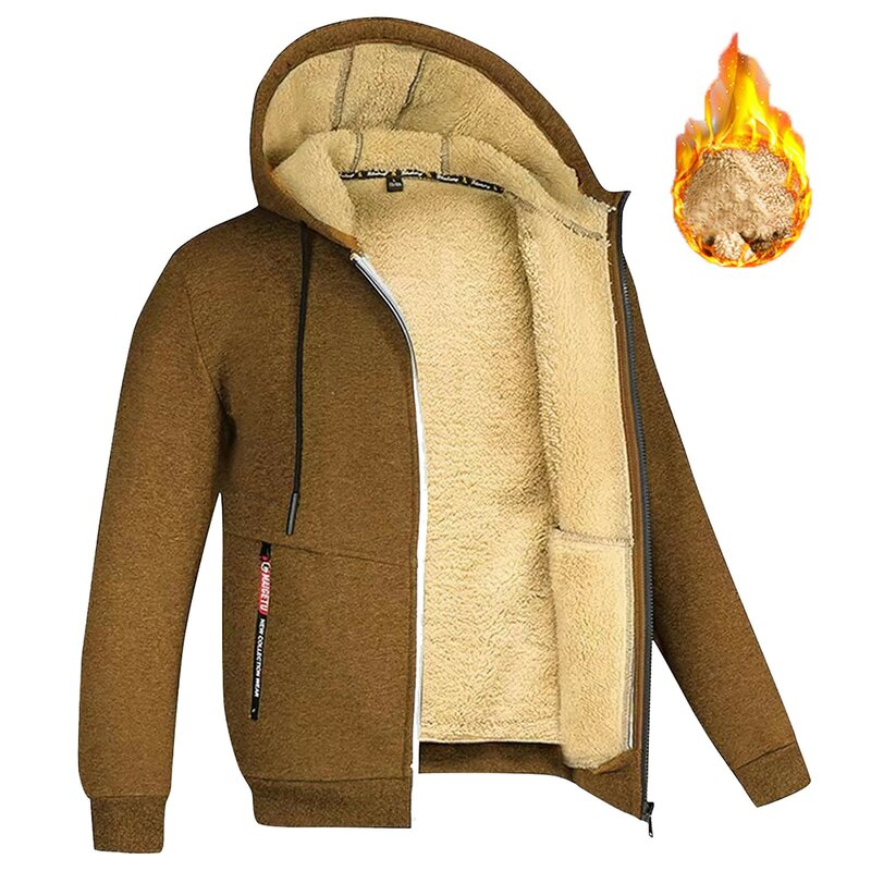 Male Autumn And Winter Warm Jacket Fashion Casual Soild Men's Snowboarding Jackets Mens Trench Coat Size 50 Bike to Work Jacket