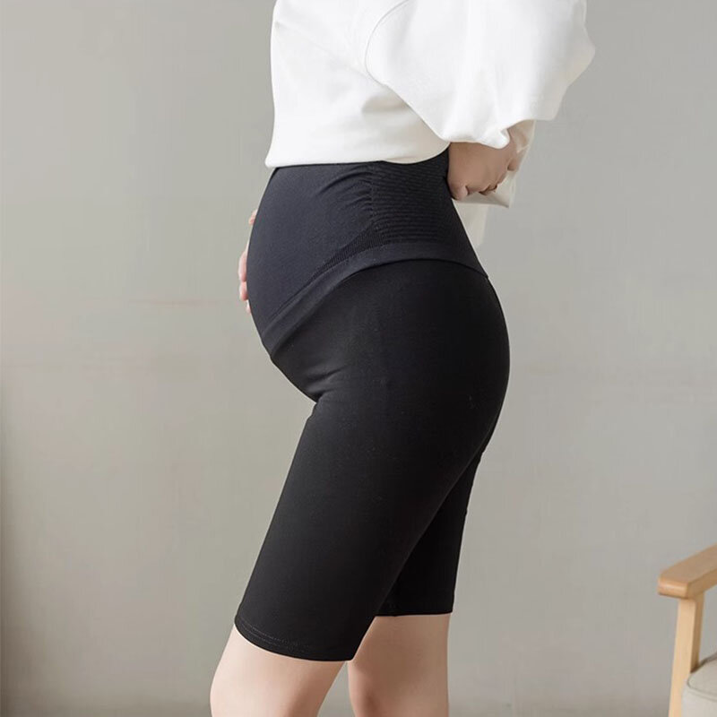 Fjskinny-Short de grossesse taille haute pour femme enceinte, pantalon de sécurité, pantalon extensible, nouveau, été, 1 pièce
