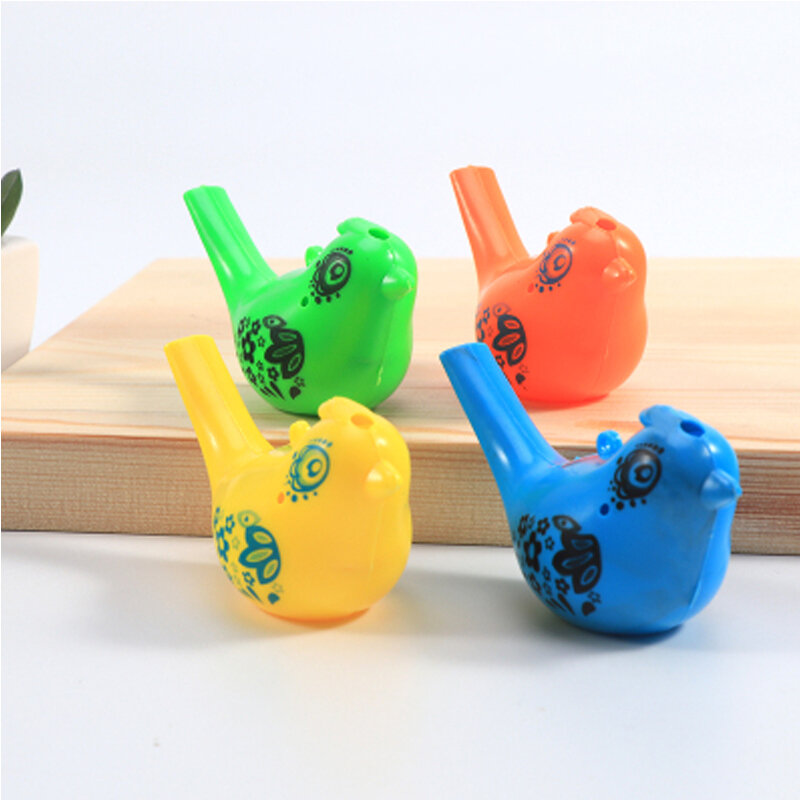 Mainan musikal waktu mandi peluit burung air gambar berwarna untuk anak hadiah pendidikan anak dini instrumen musik