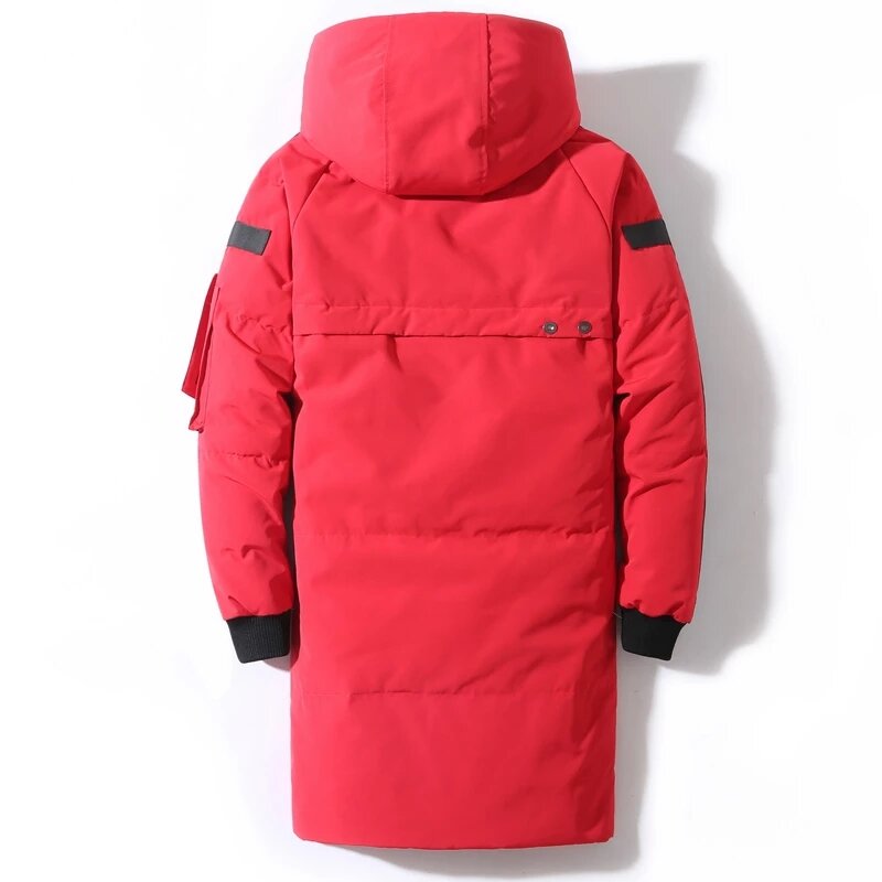 Jaket Katun Tebal Termal Musim Dingin Pria Hoodie Multi-saku Ritsleting Mantel Pakaian Luar Tahan Angin Luar Ruangan Pria
