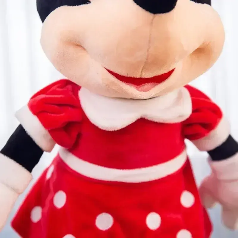 Disney-Mickey e Minnie Boneca de pelúcia para crianças, algodão cheio, super macio, veludo cristal, brinquedos de pelúcia, desenhos animados, fofos, presente de Natal
