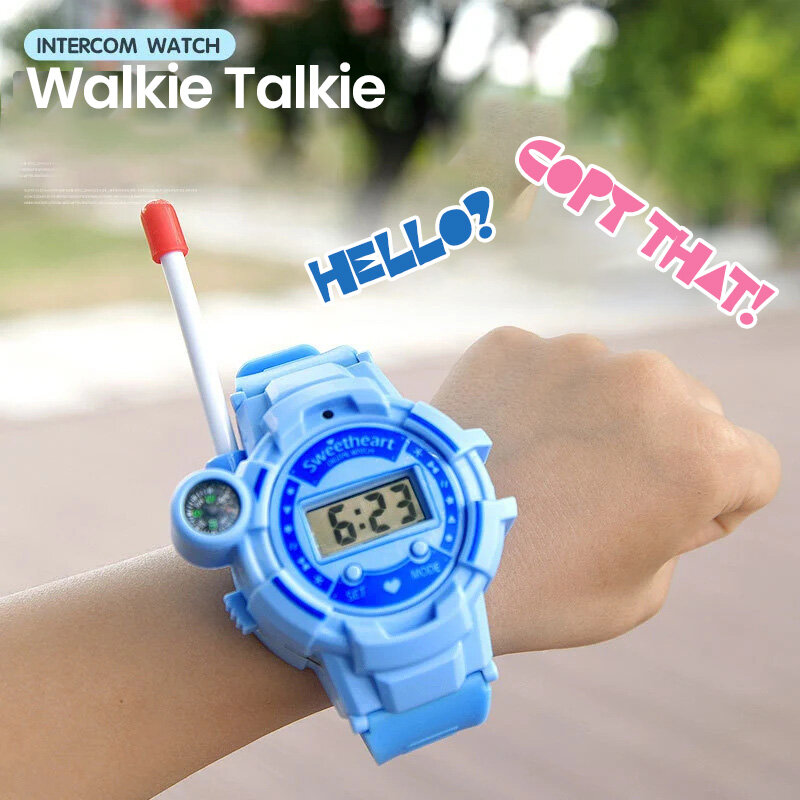 Walkie Talkie Watch Toy para crianças, brinquedos eletrônicos para crianças, gadgets espiões, rádio para bebês, telefone, presente de aniversário para meninos e meninas, 2PCs